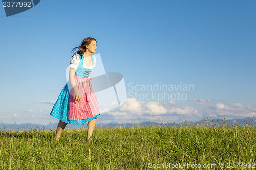 Image of woman in bavarian traditional dirndl