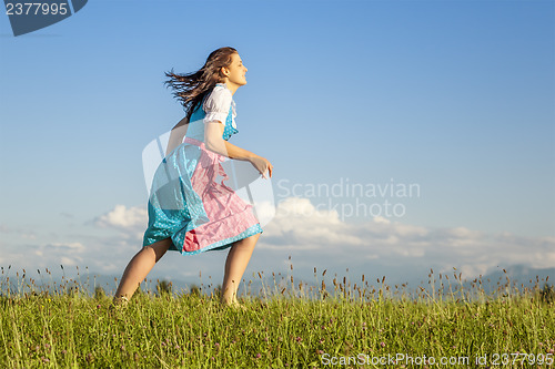 Image of woman in bavarian traditional dirndl