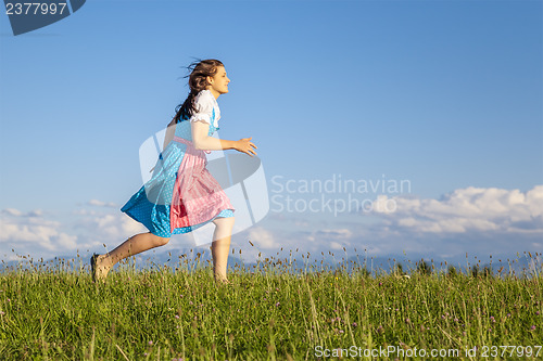 Image of woman in bavarian traditional dirndl