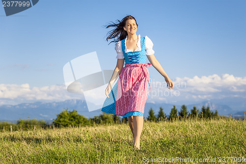 Image of woman in bavarian traditional dirndl