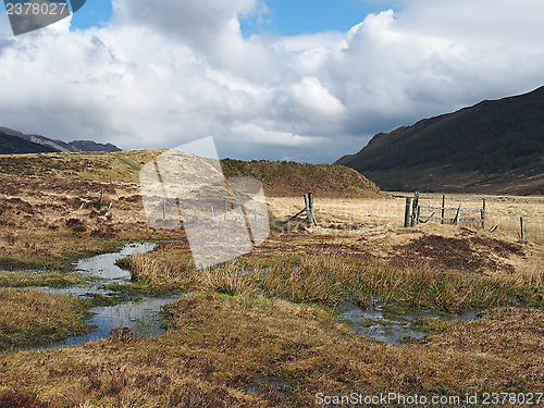 Image of South Monadhliath mountains,  Spey valley, sheep fence, Scotland