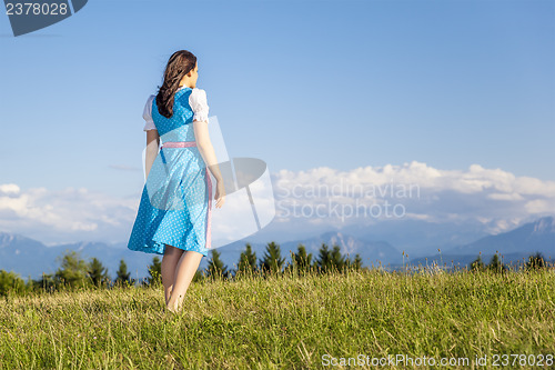 Image of woman in bavarian traditional dirndl