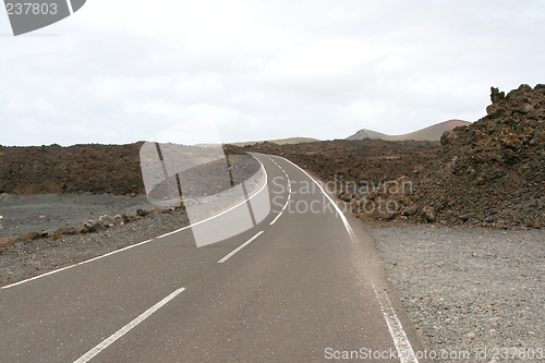 Image of Highway in volcanic landscape