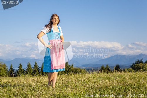 Image of woman in bavarian traditional dirndl