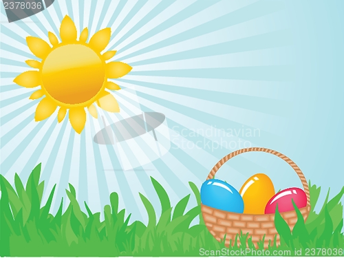 Image of Easter card with two hand drawn eggs