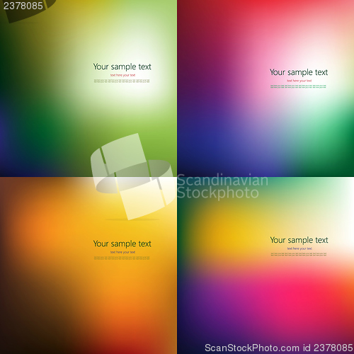 Image of Set of four abstract colorful background