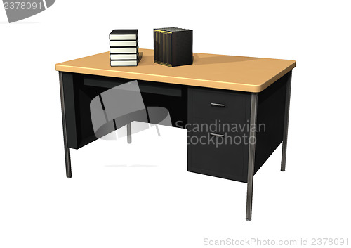 Image of Desk with Books