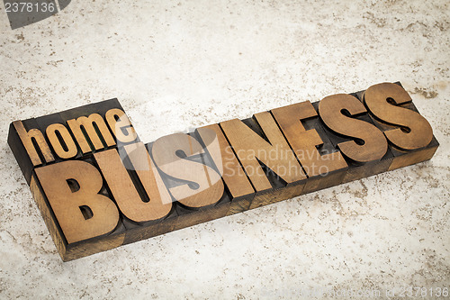 Image of home business  in wood type