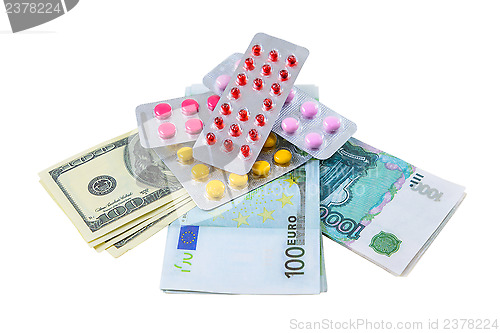 Image of Pills and money