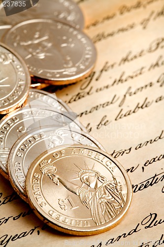 Image of dollar coins