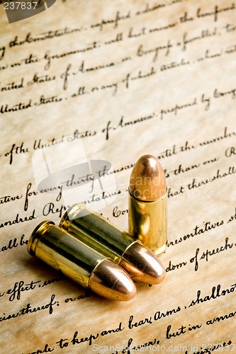 Image of bullets - the right to bear arms