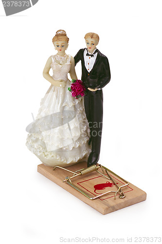 Image of Wedding couple with mousetrap 