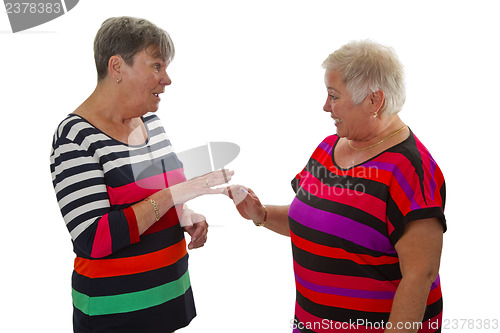 Image of Senior Women in Conversation