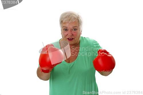 Image of Female senior boxing