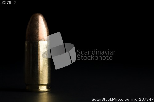 Image of bullet on black