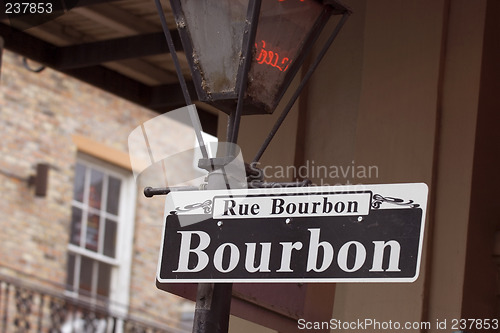 Image of Bourbon street sign