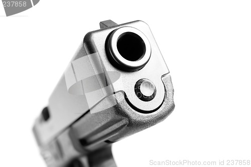 Image of handgun macro isolated