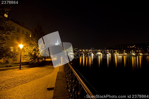 Image of Charles bridge at night