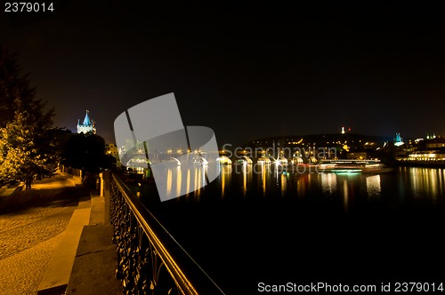 Image of Charles bridge at night
