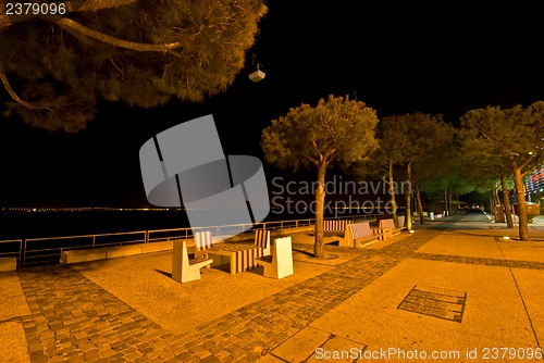 Image of Cable car at night