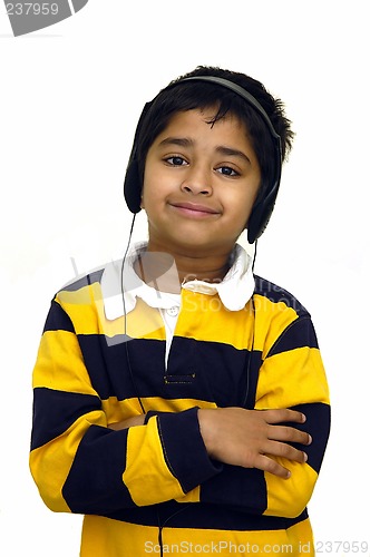 Image of Kid listening to music