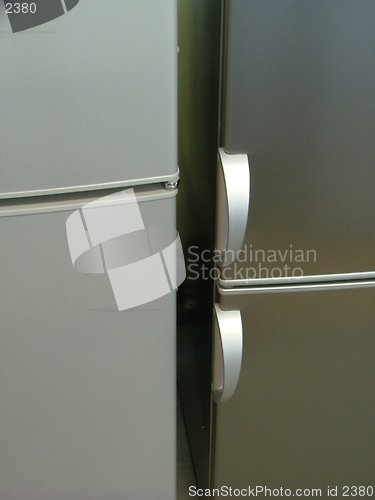 Image of new fridges in line (handles)