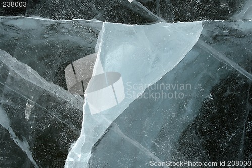 Image of Triangular shape of a cracked ice