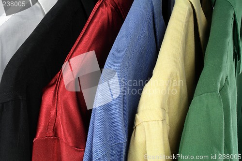 Image of Closeup of colorful clothes