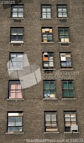 Image of Three rows of windows