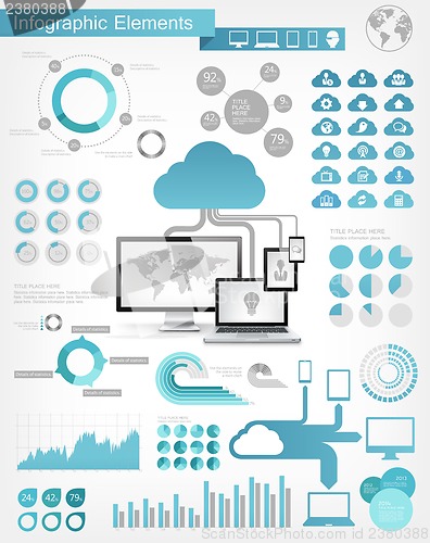 Image of Cloud Service Infographic Elements