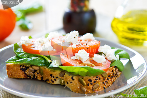 Image of Feta and Spinach sandwich