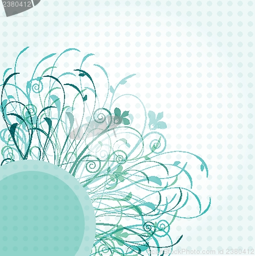 Image of Vintage card with hand drawn flowers