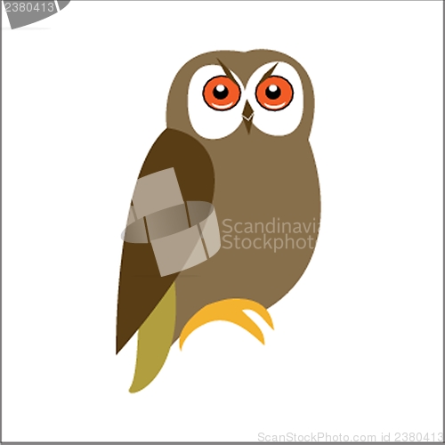 Image of illustration of a funny character owl