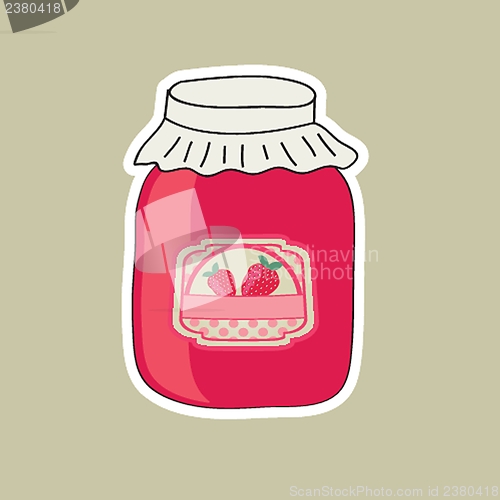 Image of delicious jam made from fresh natural raspberry