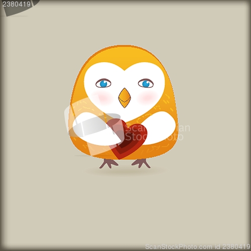 Image of illustration of a funny character owl