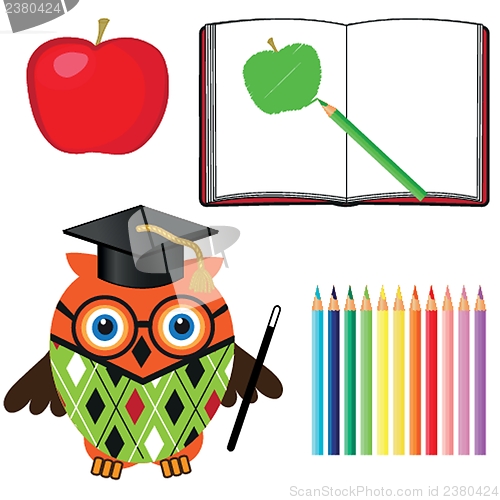Image of illustration of a funny character owl