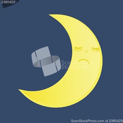 Image of moon icon vector