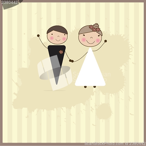 Image of Beautiful wedding couple is enjoying wedding