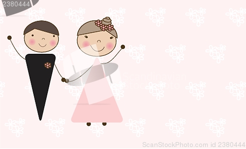 Image of Beautiful wedding couple is enjoying wedding