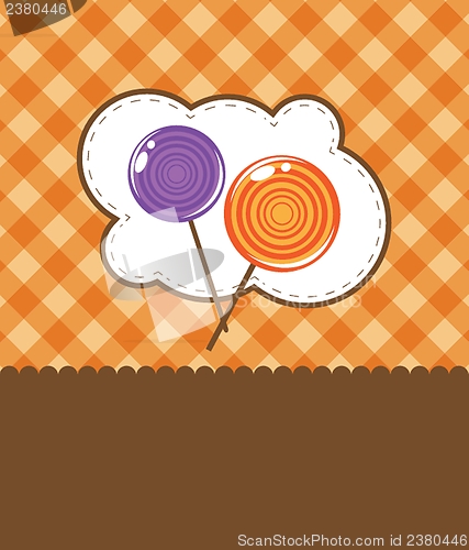 Image of Lollipop candy, isolated against background