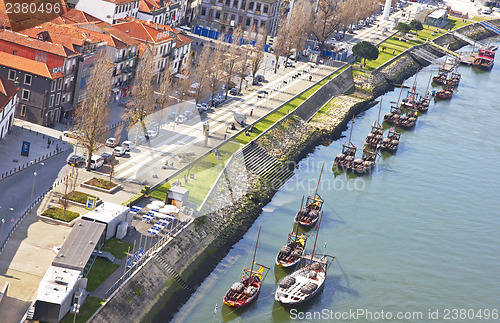 Image of Portugal. Vila Nova de Gaia opposite Porto city. View of Douro r