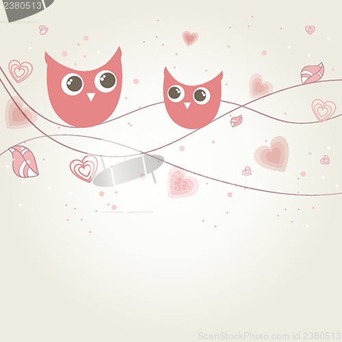 Image of Birds couple in love. Vector illustration