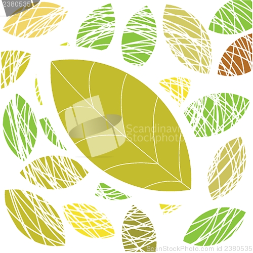 Image of  Colorful autumn leaves. Vector illustration.