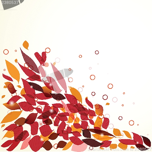 Image of  Colorful autumn leaves. Vector illustration.