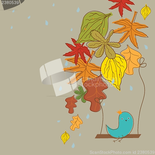 Image of  Colorful autumn leaves. Vector illustration.