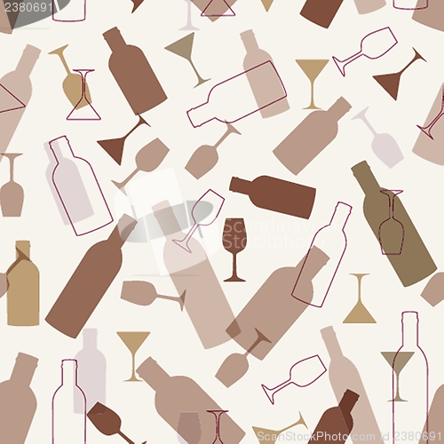 Image of Restaurant or wine bar menu design. Seamless vector illustration