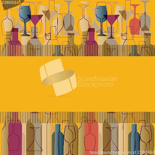 Image of Restaurant or wine bar menu design. Seamless vector illustration