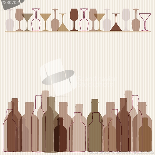 Image of Restaurant or wine bar menu design. Seamless vector illustration