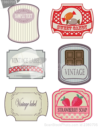 Image of Vector set vintage labels