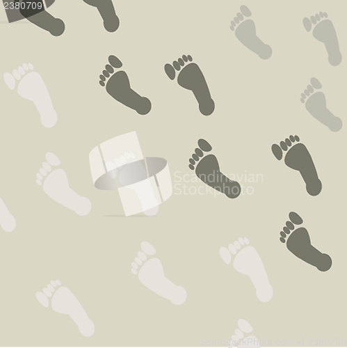 Image of Seamless pattern of footprints .